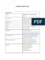 Detailed Lesson Plan