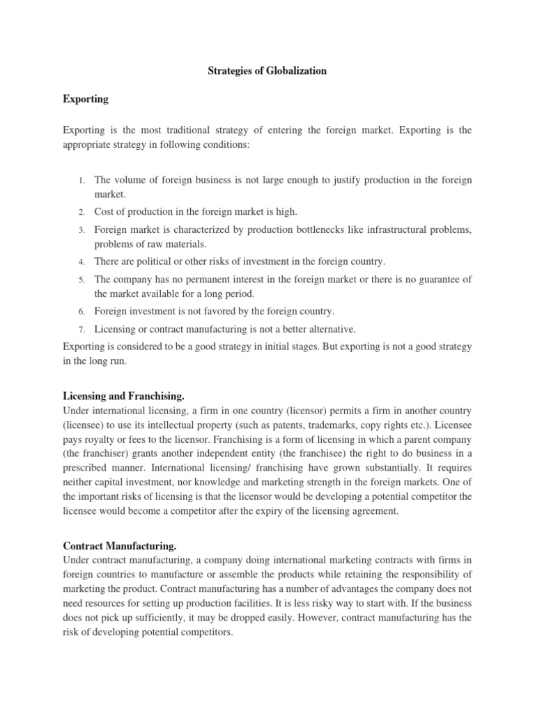 9 Foreign Market Entry Strategies You Should Know - Weglot