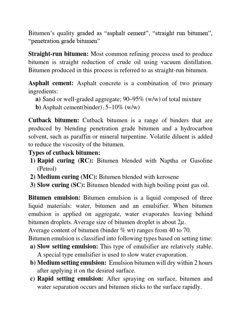 Bitumen | PDF | Emulsion | Chemical Process Engineering