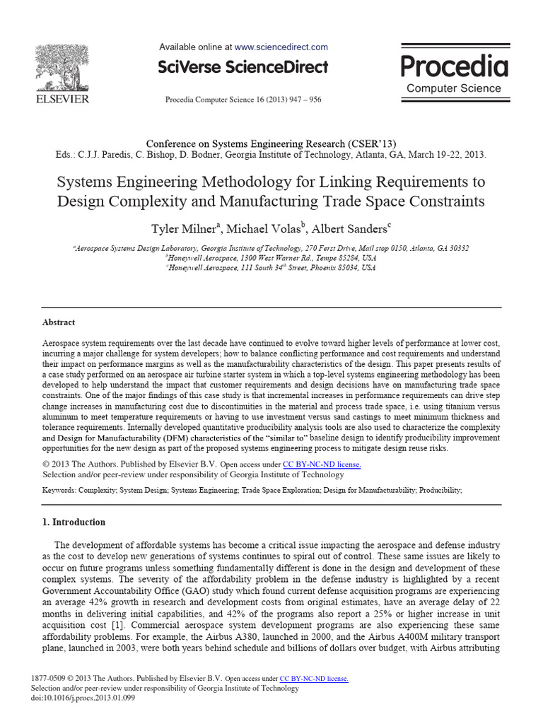1 s2.0 S1877050913001002 Main | PDF | Systems Engineering | Reliability ...