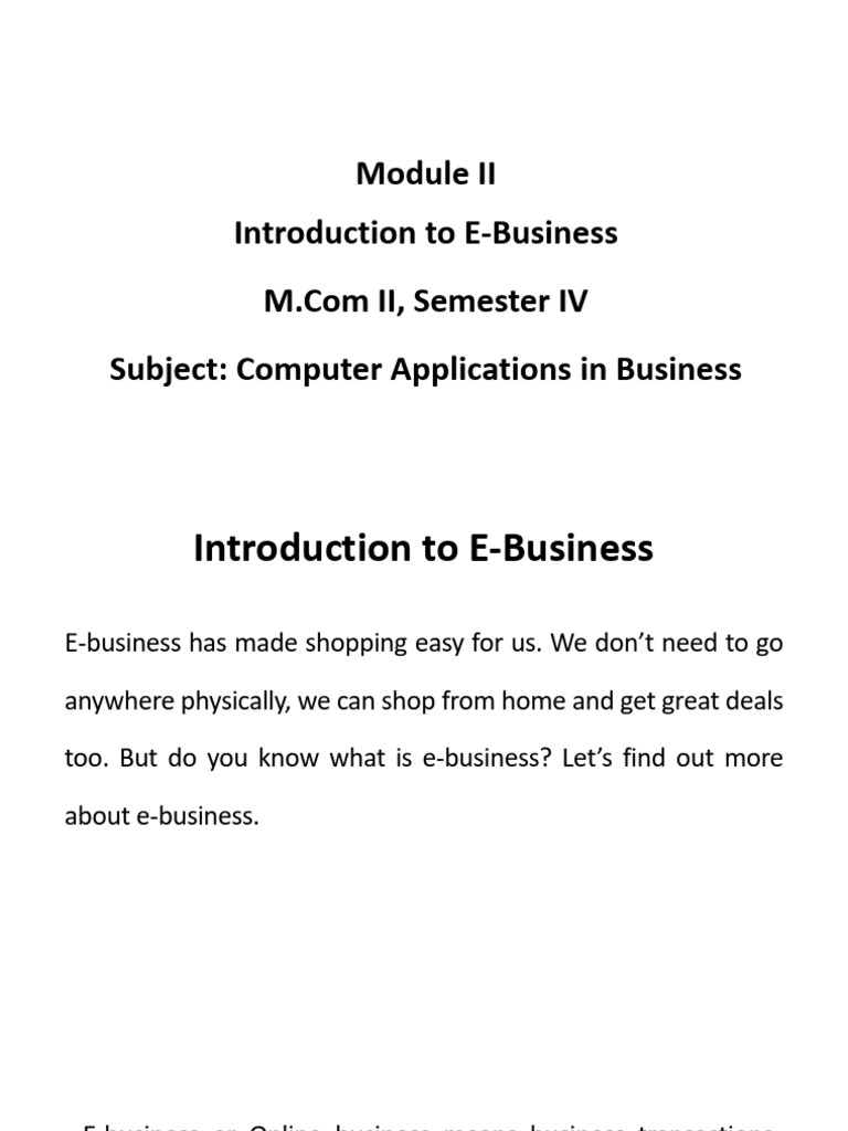 Introduction to e business pdf world wide web internet web