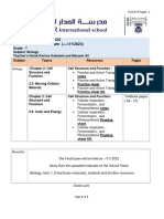 G7 T1 Biology Final Exam Guidelines