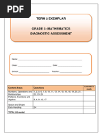 Exemplar gr3 Maths Diagnostic Assessment - Term 2 - 2021