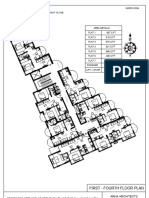 First - Fourth Floor Plan: Proposed Service Apartment at Haripadav, Mangaluru Arha Architects