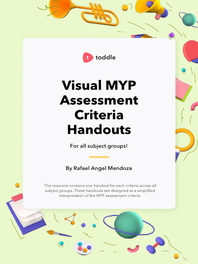 MYP Assessment Criteria Handouts | PDF | Science | Methodology