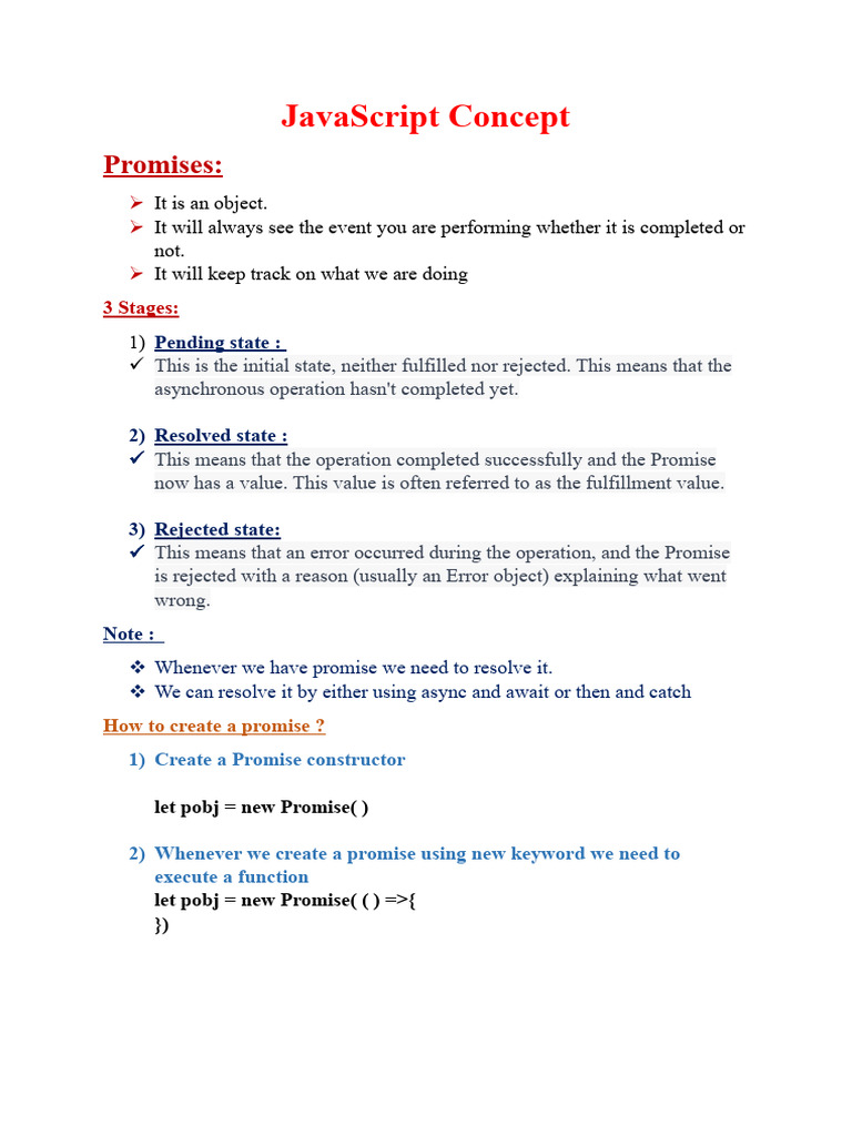 Understanding JavaScript Promises Explained | PDF | Teaching Methods ...