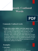 Commonly Confused Verbs Words