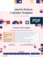 Geometric Pattern Calendar Template by Slidesgo
