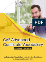 CAE Vocabulary Advanced Certificate in English Vocabulary List
