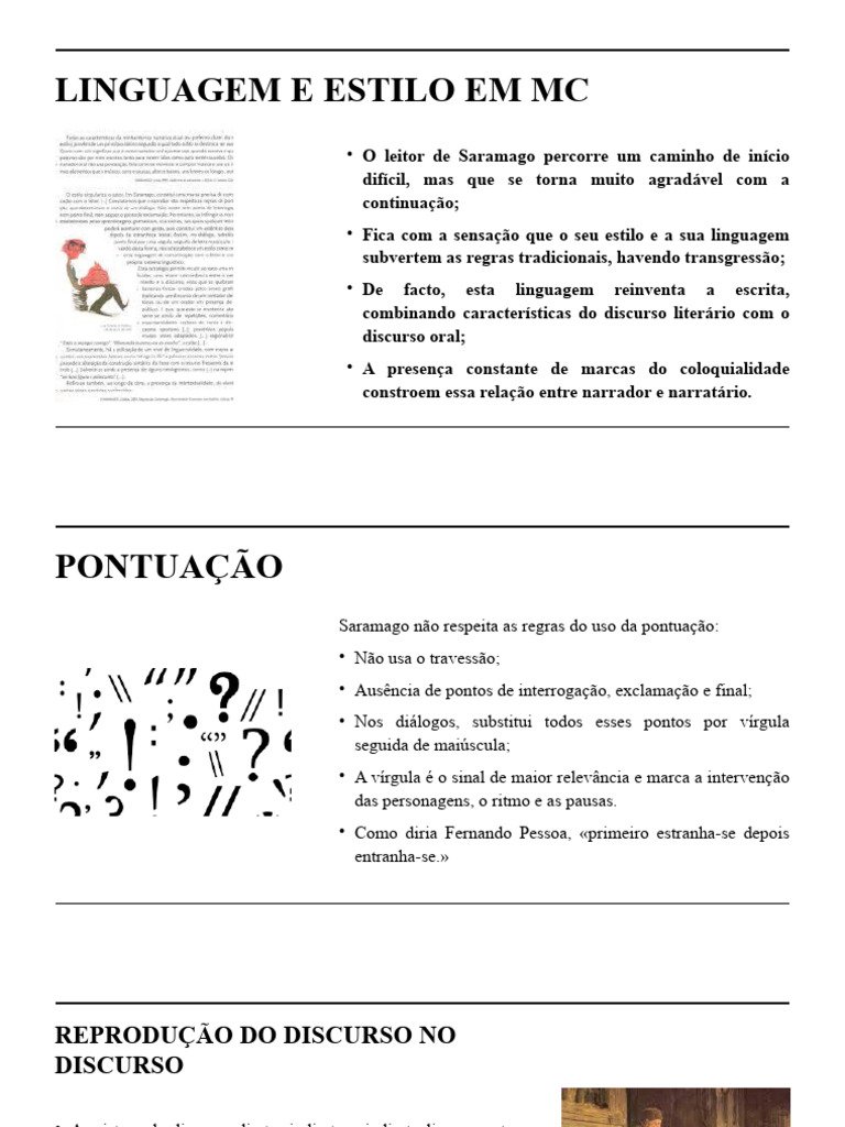 Linguagem e Estilo em Saramago | PDF