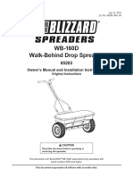 WB-160D Walk-Behind Drop Spreader: Owner's Manual and Installation Instructions