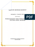 Qanun Mukim Kunyet No 1 Tahun 2014 TTG Penguasaan Pengelolaan Hutan Adat Mukim