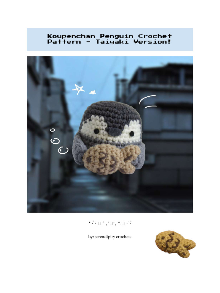 Koupenchan Penguin Crochet Pattern - Taiyaki Version