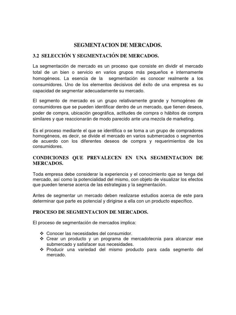 Estrategias de Segmentación de Mercados | PDF | Mercado (economía ...