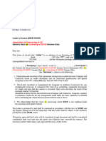 Printable Awarding Contract Letter Template