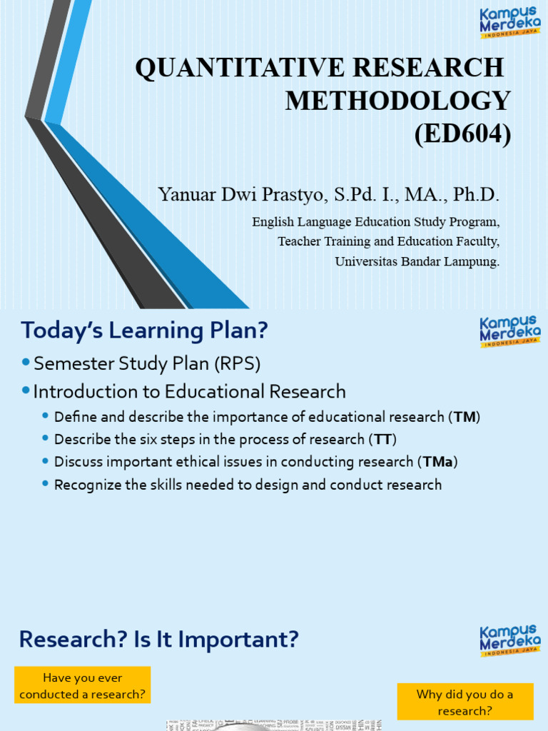 Quantitative Research Methodology Introduction To Educational