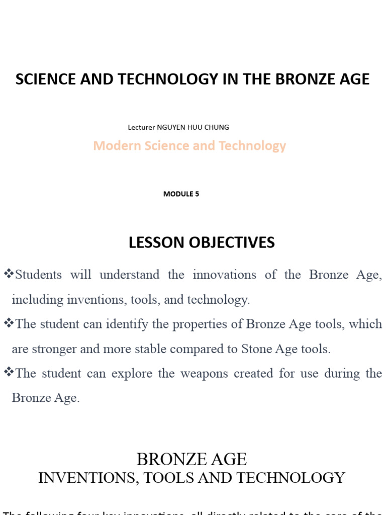 Bronze Age Innovations and Technology | PDF | Metallurgy | Smelting