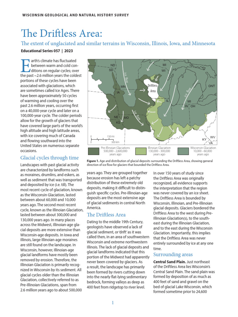 the driftless area | PDF | Glacier | Earth Sciences