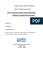 SYN - Analysis of Stress Among Employees Working in Modern Organisation