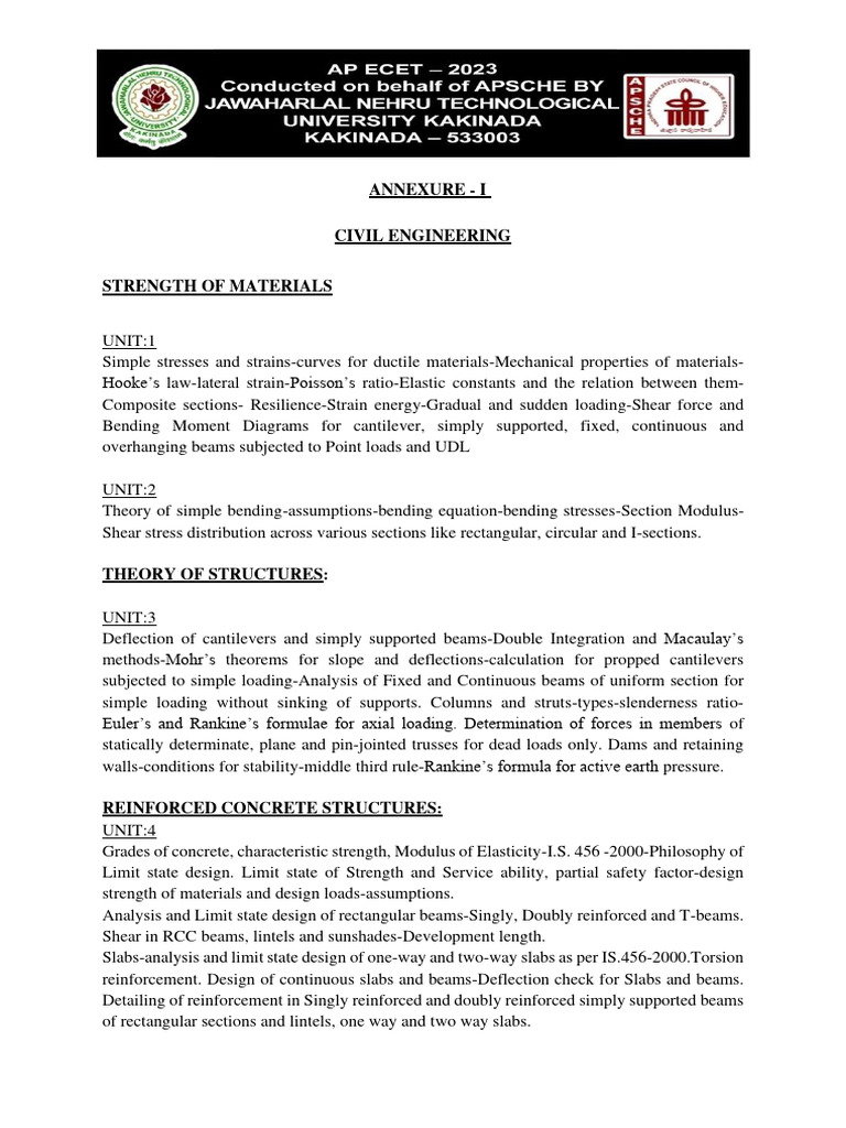 Civil Engineering: Strength of Materials Guide | PDF | Beam (Structure ...