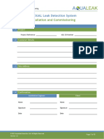 AGDUAL Installation and Commissioning Sheet