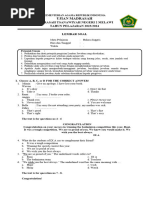 Soal UM MTs - Bahasa Inggris