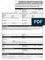 Confidential Needlestick Sharps Injury or Exposure To Body Fluid Report Form v1 1