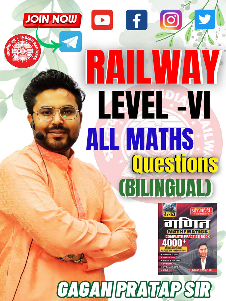 Railway level vi all maths questions bilingual pdf