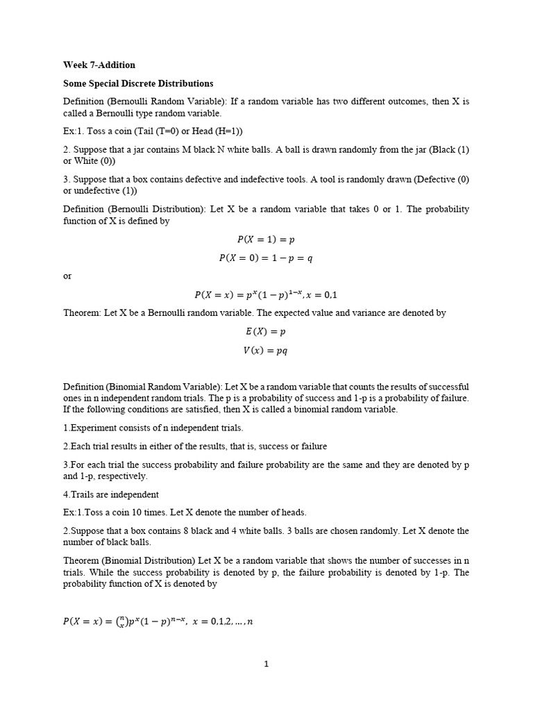 Discrete Probability Distributions Explained | PDF | Random Variable ...