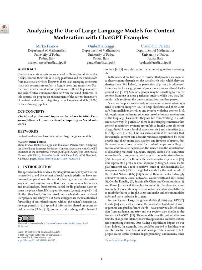 Analyzing The Use of Large Language Models For Content | PDF | Social ...