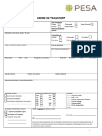 M EX1472 Ordre de Transport Rempli