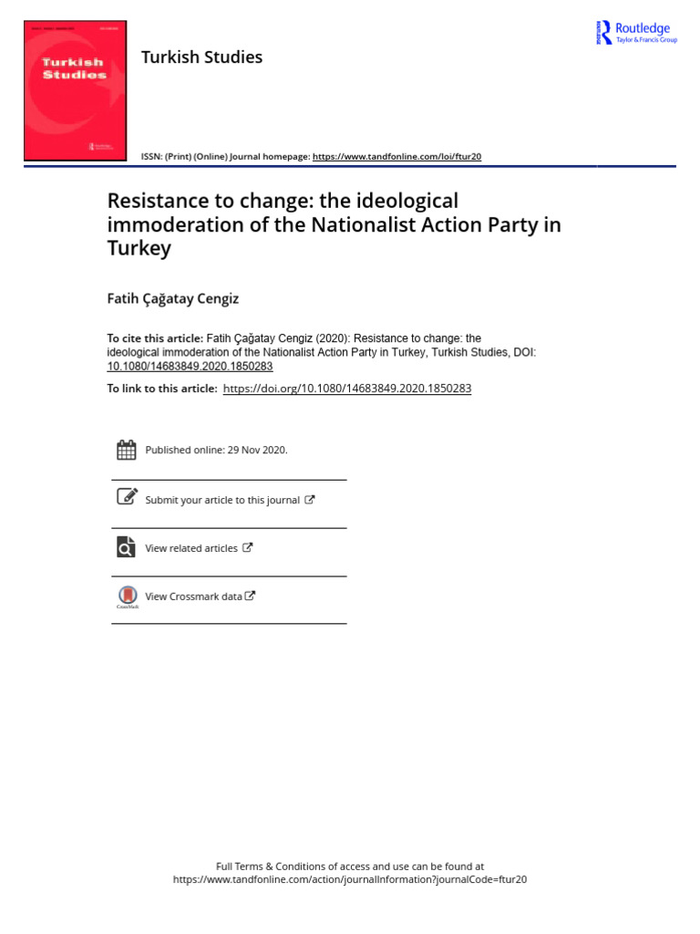 Turkish Nationalist Party's Ideological Stance | PDF | Islamism ...