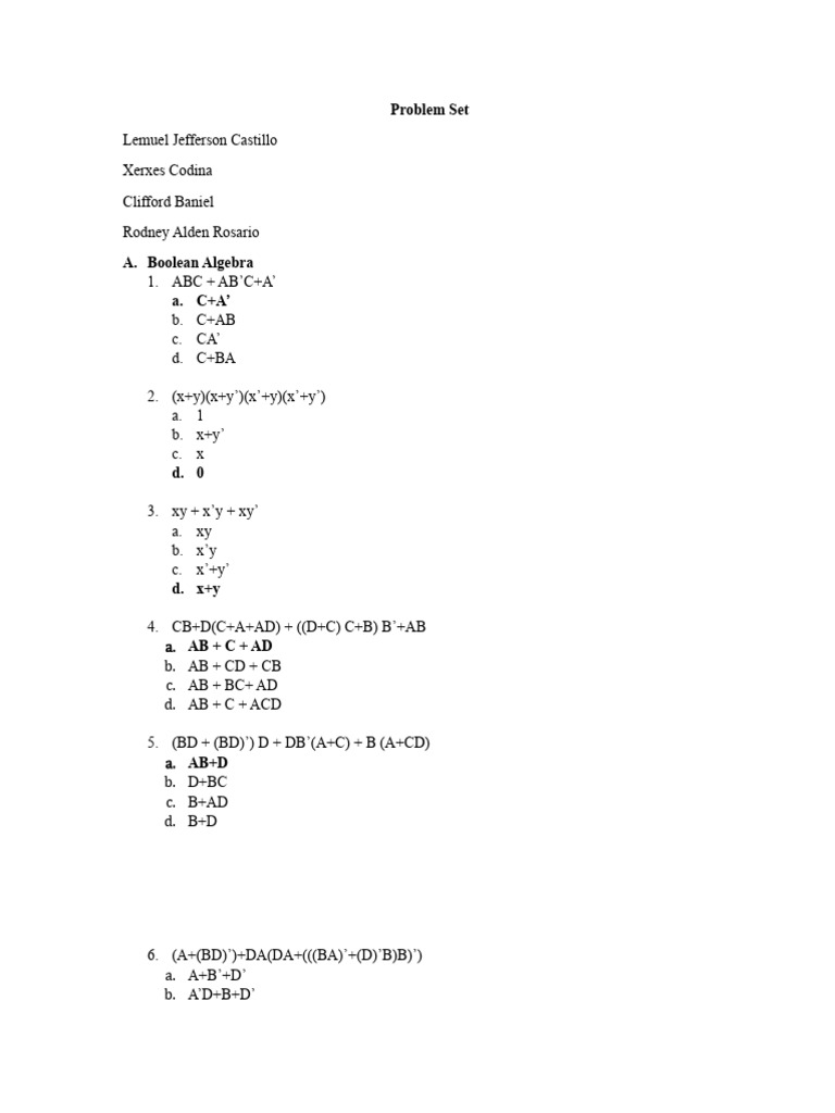 Boolean Algebra and Base Conversion Problems | PDF | Lexicology | Encodings