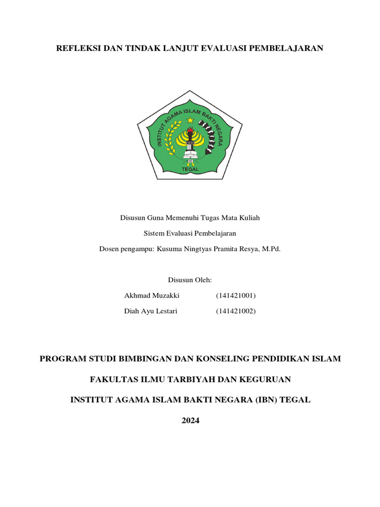 Refleksi dan Tindak Lanjut Evaluasi | PDF | Karier & Perkembangan