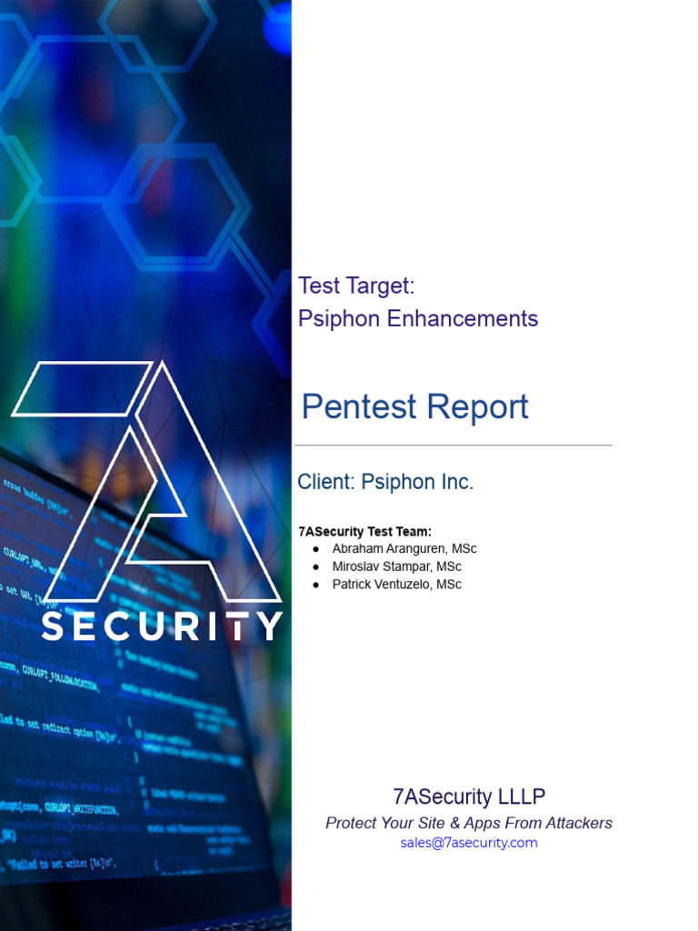 Pentest Report - Psiphon e | Download Free PDF | Denial Of Service ...