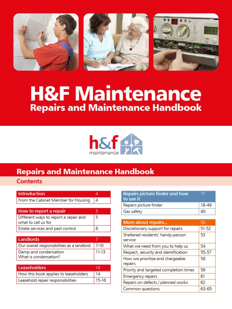 H&F Repairs and Maintenance Guide | PDF | Window | Landlord