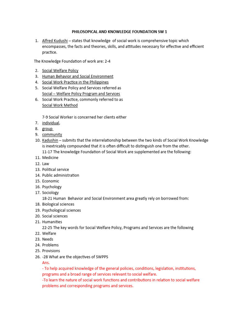 Philosophical Foundations of Social Work | PDF | Social Work | Knowledge