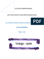 Proyecto Empresarial Primera Evaluación Tokyo - Cum