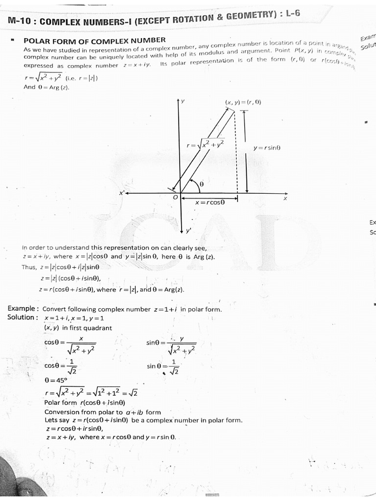 Complex no lecture 6 pdf