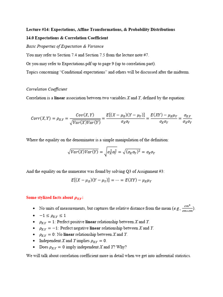 Lecture 14 1756137910 231018 104530 | PDF | Probability Distribution ...