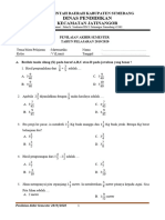 Soal Pas Kelas 5 Mtk