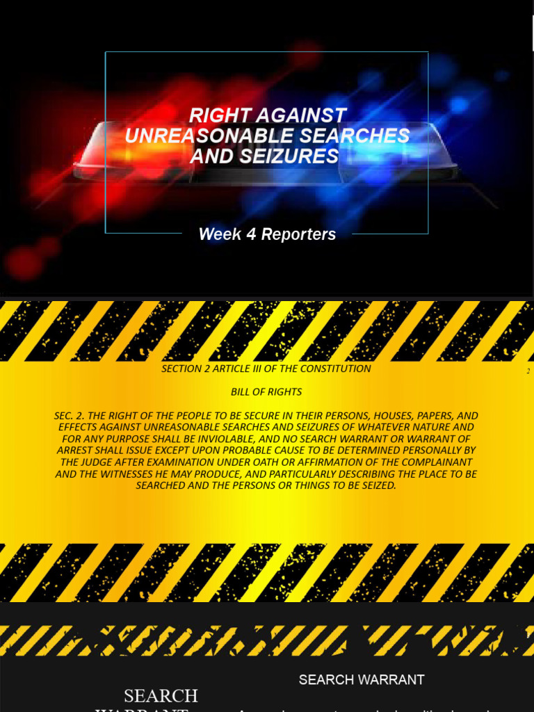 Unreasonable Searches and Seizures Explained | PDF | Search And Seizure ...