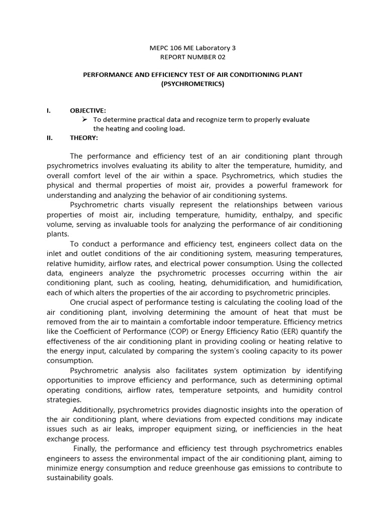 Air Conditioning Performance Testing | PDF | Humidity | Thermodynamics