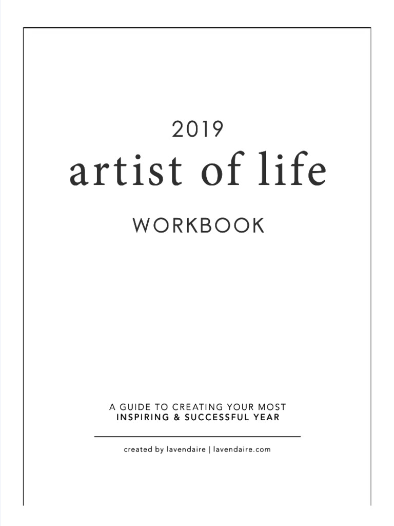 2019 Artist of Life Workbook Black and White | Download Free PDF | Fear