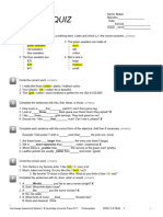 Interchange 1 5TH Edition Quiz Units 3 4