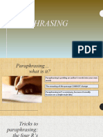 Paraphrasing - Librarian