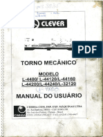 Manual Torno Mecânico Modelo L - 4480-44120-44160-44200-44240-32120