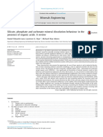 Silicate, Phosphate and Carbonate Mineral Dissolution Behaviour in The Presence of Organic Acids A Review