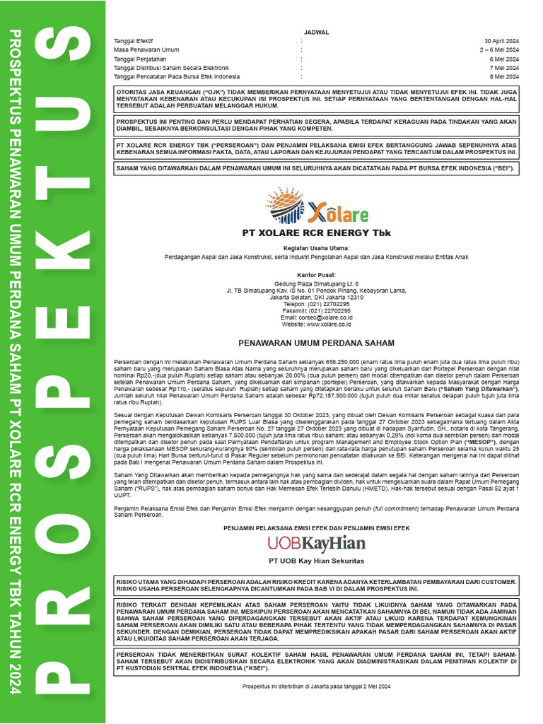 Contoh File Prospectus 2A | PDF