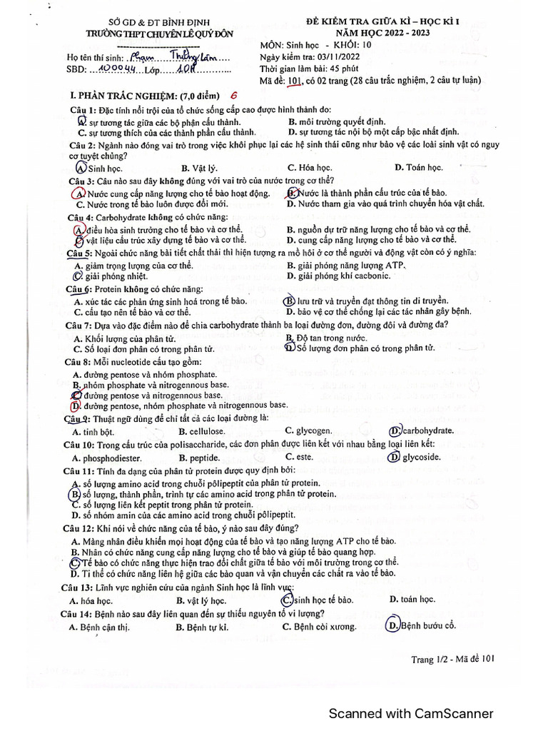 bộ đề gk 1 trường lqđ | PDF